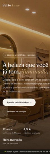 Salão Lume — modelo Premium